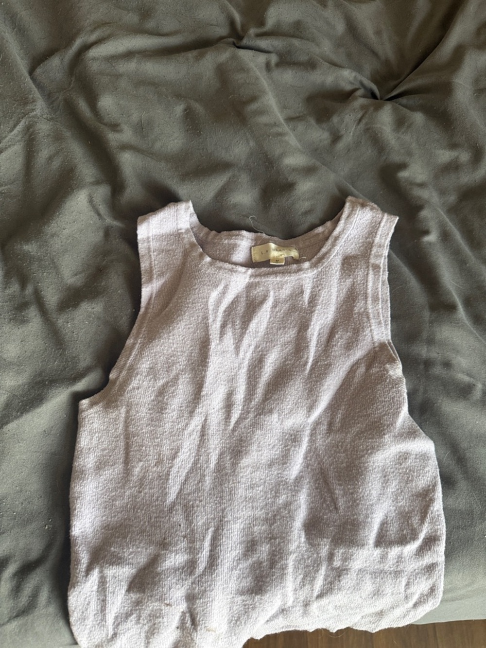 Girls' Sleeveless Knit Tank Top - Light Lavender